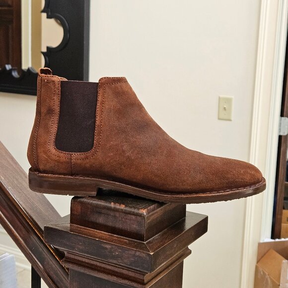 HS Trask Men's Leather Chelsea Boots, Brown, Sz 13 - Picture 8 of 16